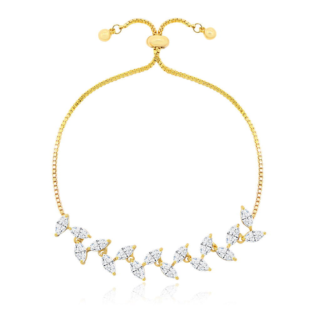 Marquise Zircon Leafy Bracelet